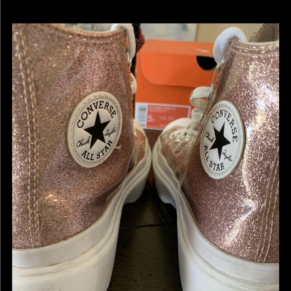 Converse Kids Sparkly Rose High-Tops